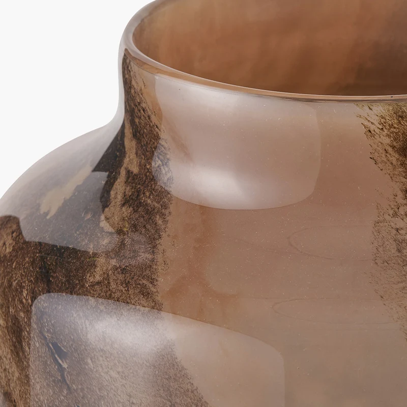 Cerdanya Brown and Beige Glass Vase