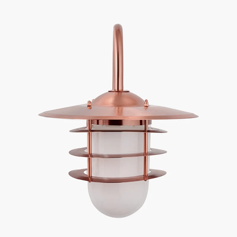 Centauri Copper Metal and Opaque Glass Wall Light