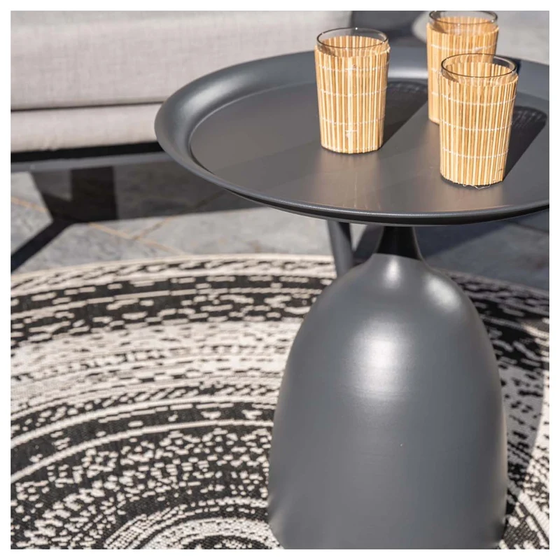 Mioala bijzettafel - diameter 50xH48 cm - carbon black