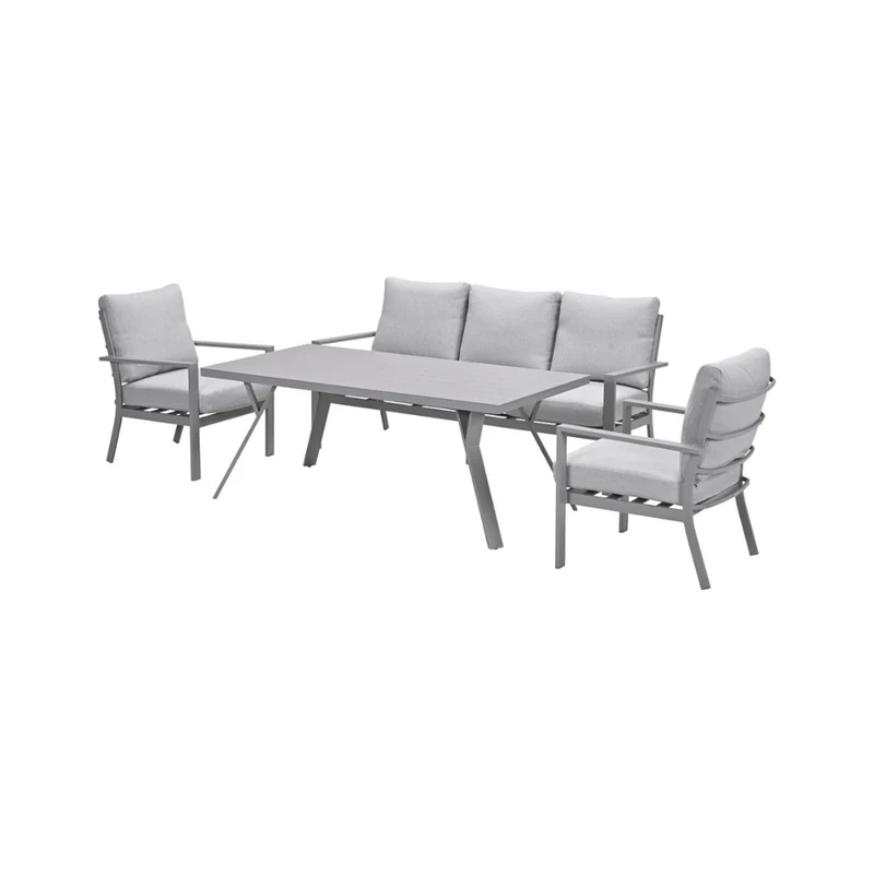 Sergio lounge dining sofa set - 4-delig - taupe - valley sand