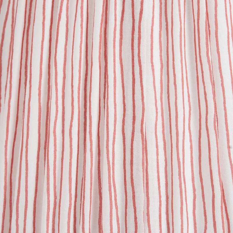 Alia Grey Wash Turned Mango Wood Table Lamp Base with Thiago 45cm Cinnamon Stripe Mushroom Pleat Tapered Lampshade