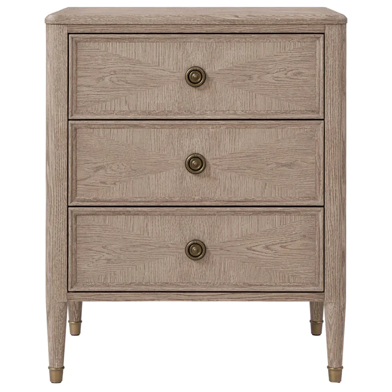 Willow Creek 3-Drawer Bedside Table in Riverwash Oak