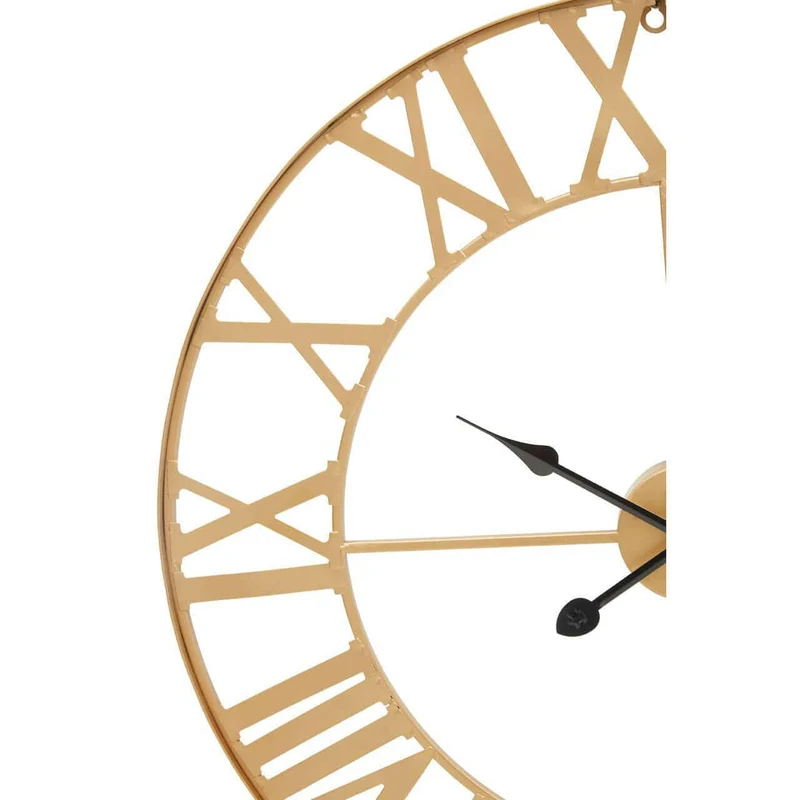 Genova Large Gold Metal Wall Clock | OUTLET