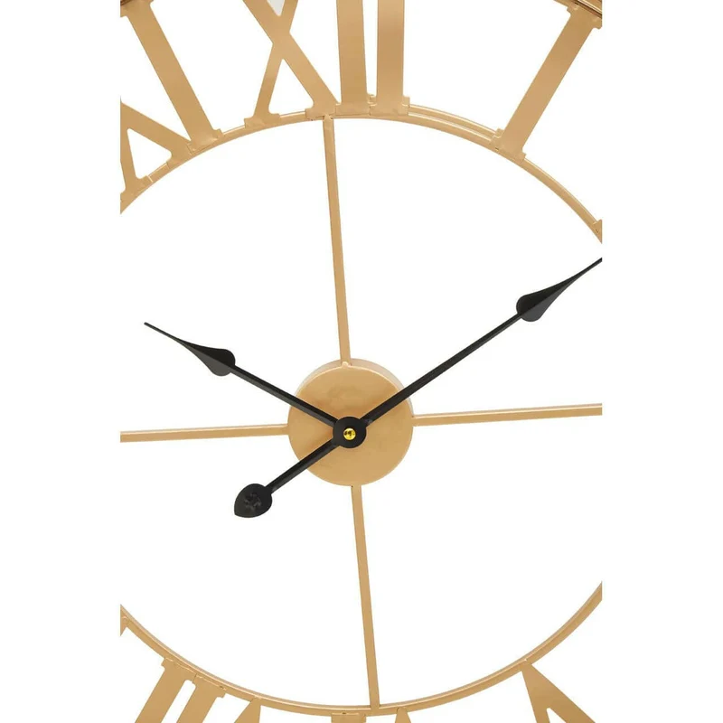 Genova Large Gold Metal Wall Clock | OUTLET