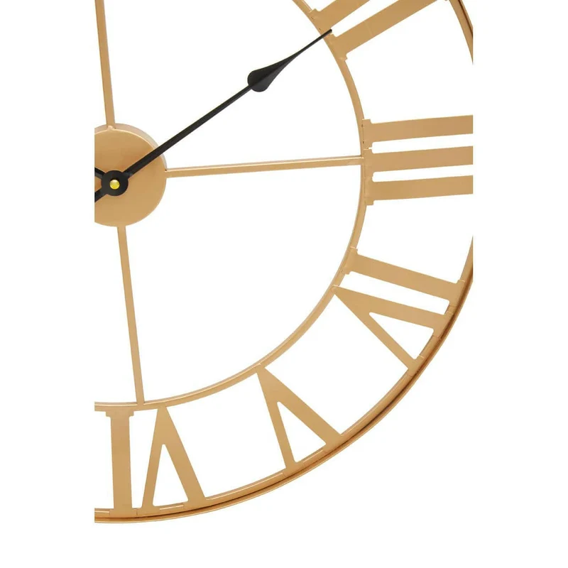 Genova Large Gold Metal Wall Clock | OUTLET