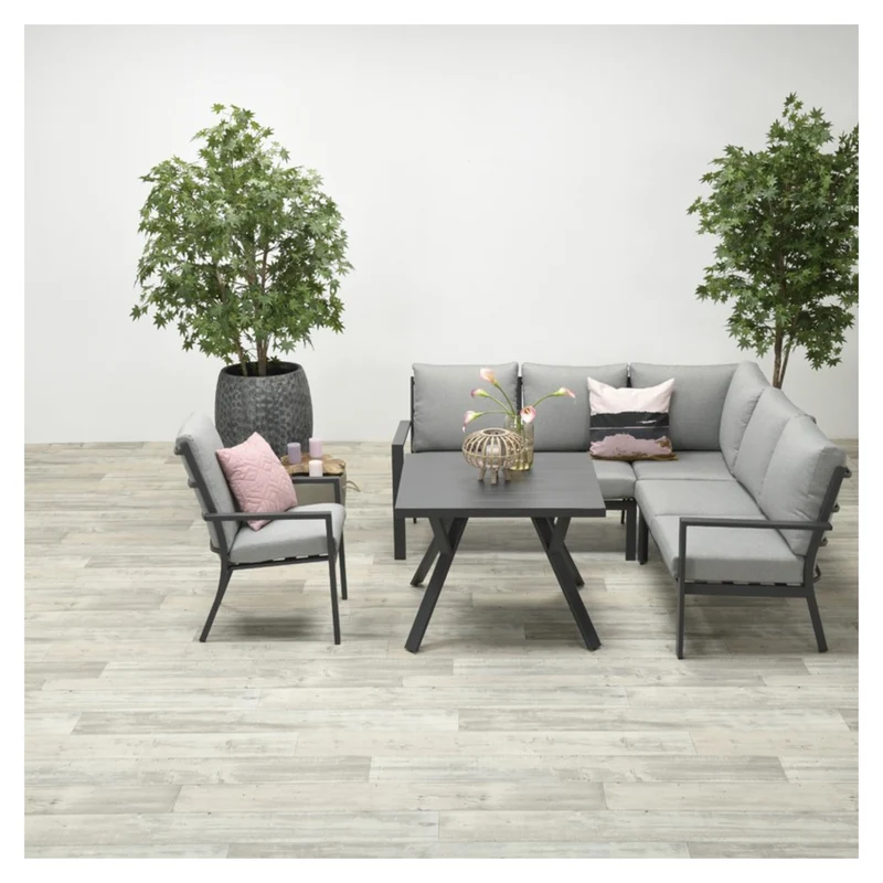 Garden Impressions Sergio dining tuinstoel - stapelbaar aluminium