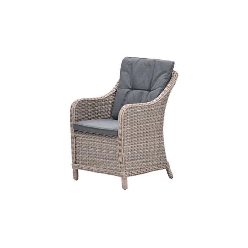 Milwaukee dining tuinstoel wicker vintage willow - mystic grey
