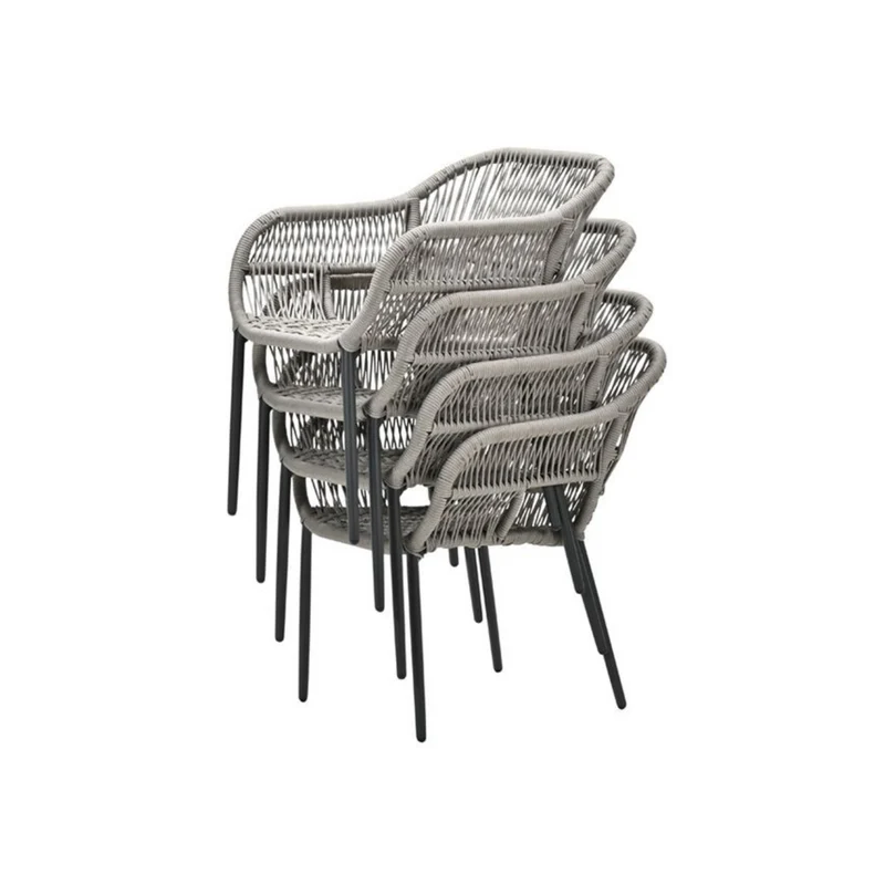 Garden Impressions Dining tuinstoel rope taupe - carbon black - desert sand