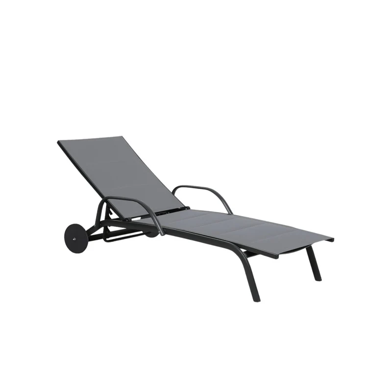 EDG Verstelbaar Ligbed op Wielen – Outdoor Comfort – grijs