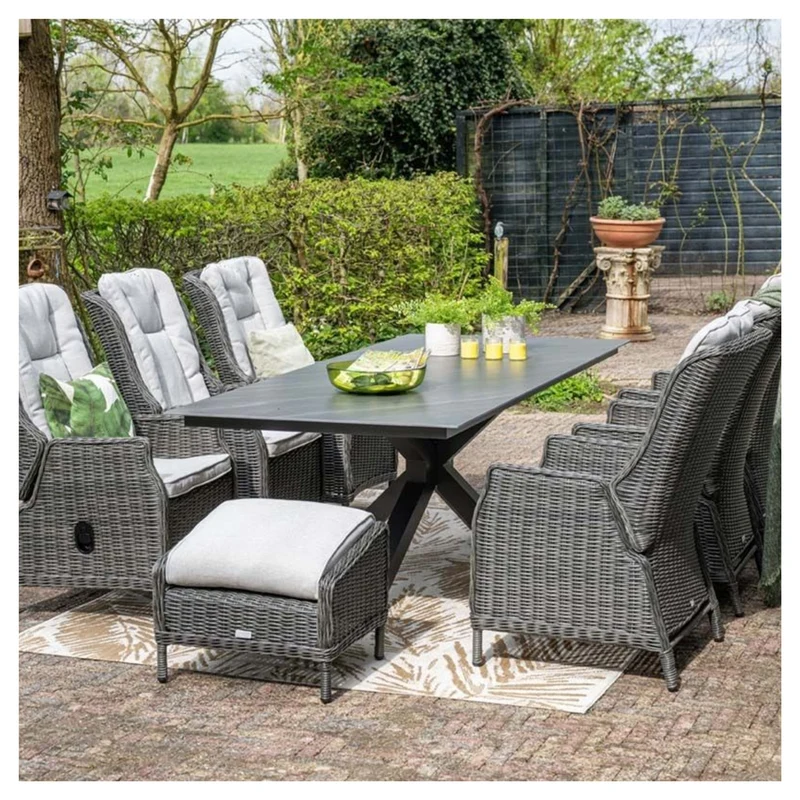 Osborne verstelbare tuinstoel wicker - earl grey - valley sand
