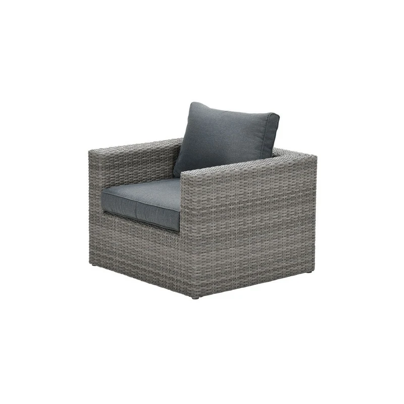 Orangebird lounge tuinstoel wicker- organic grey - reflex black