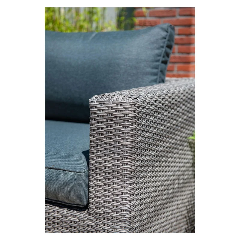 Orangebird lounge tuinstoel wicker- organic grey - reflex black