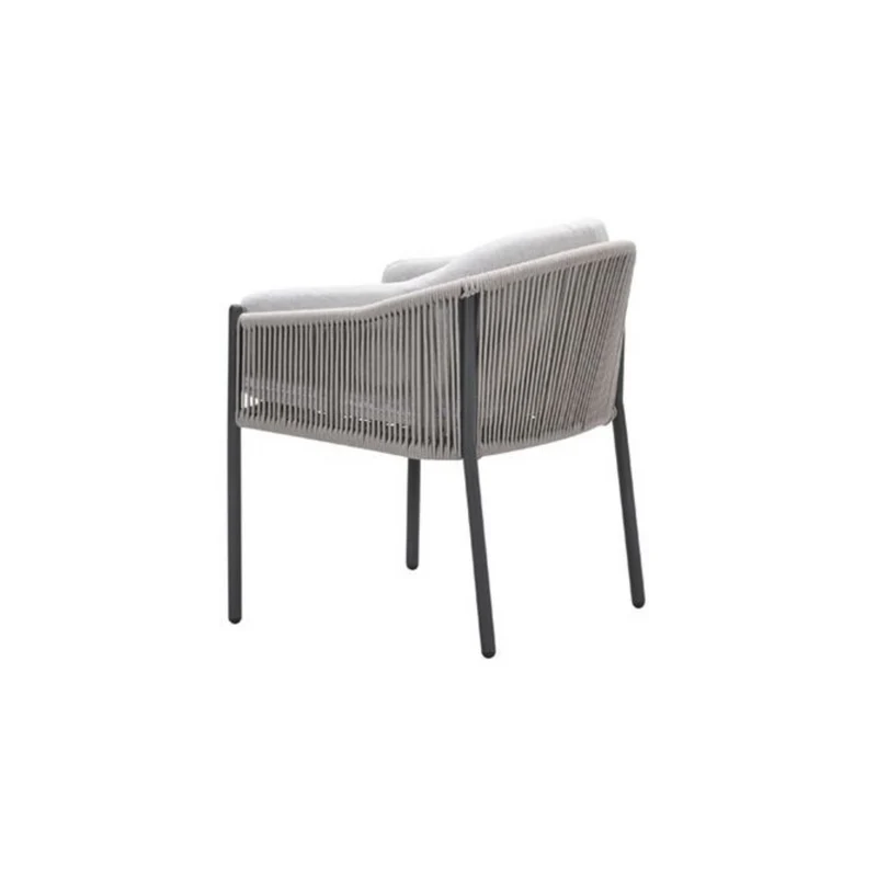 Kelvin tuinstoel aluminium met rope - taupe
