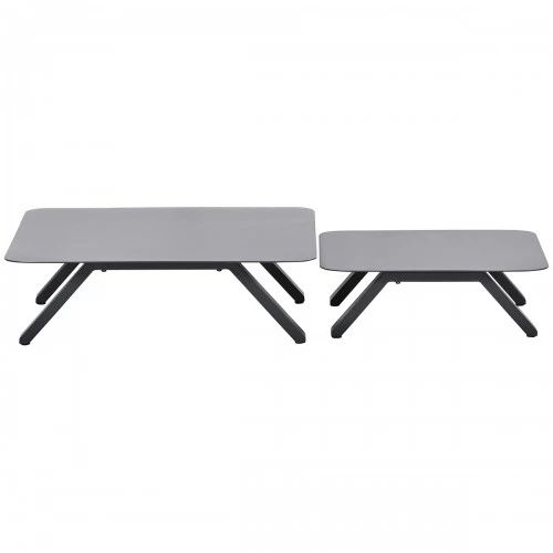 Garden Impressions Realdo set van twee lounge tafels carbon black