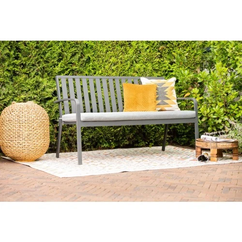 Garden Impressions Bruno parkbank aluminium carbon black valley sand