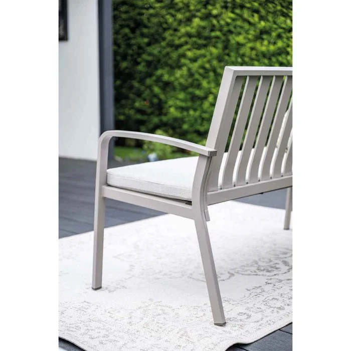 Garden Impressions Pisa parkbank aluminium taupe valley sand