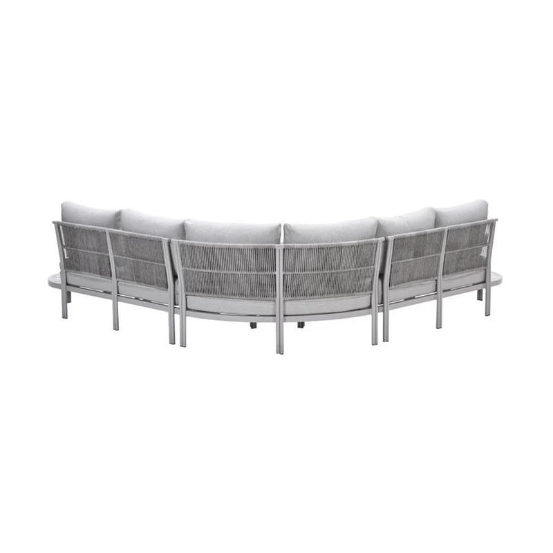 Frigole loungeset - 5-delig - taupe - sand - valley sand - keramisch glas