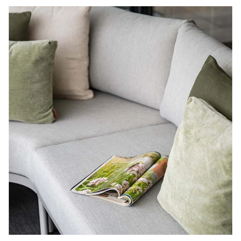 Frigole loungeset - 5-delig - taupe - sand - valley sand - keramisch glas
