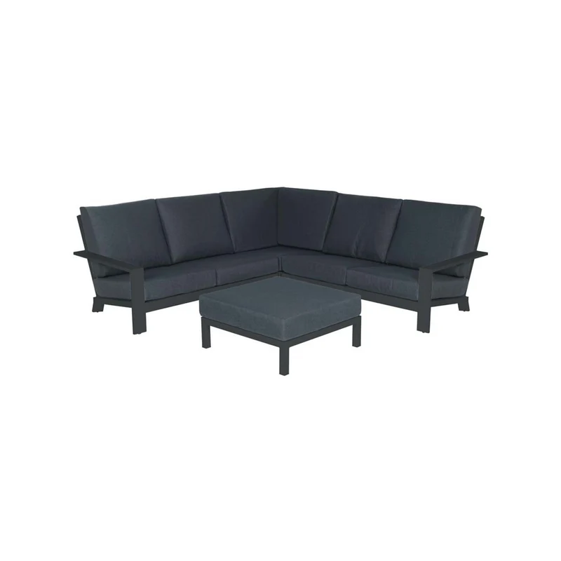 Lincoln hoek loungeset - 4-delig - carbon black - reflex black