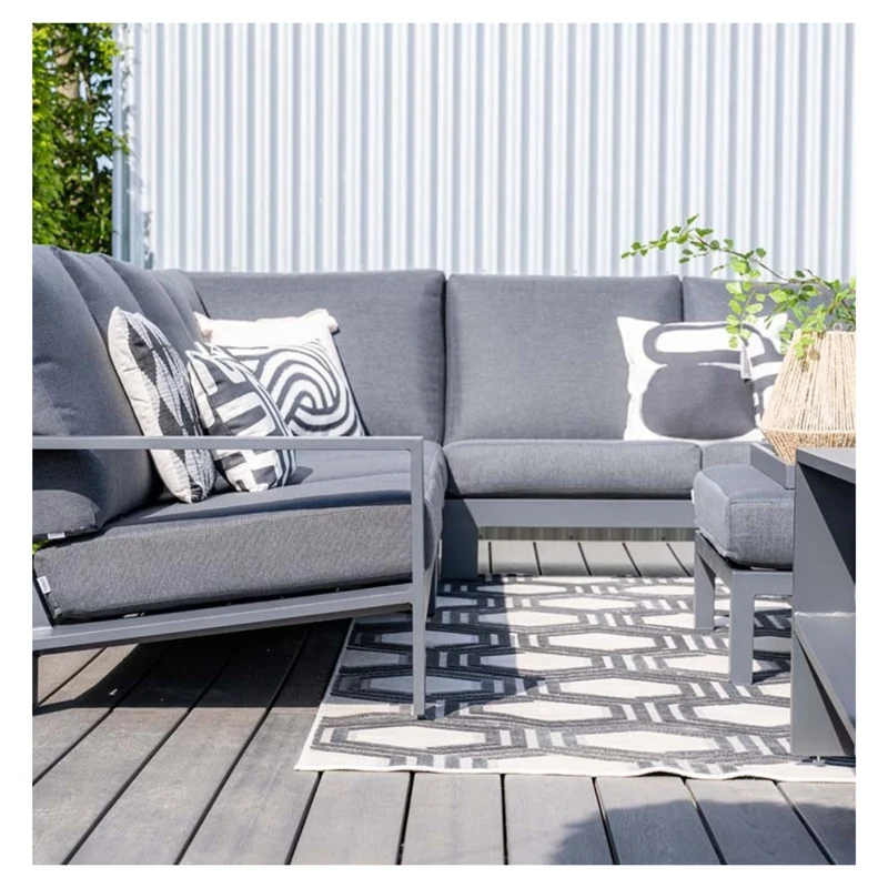 Lincoln hoek loungeset - 4-delig - carbon black - reflex black