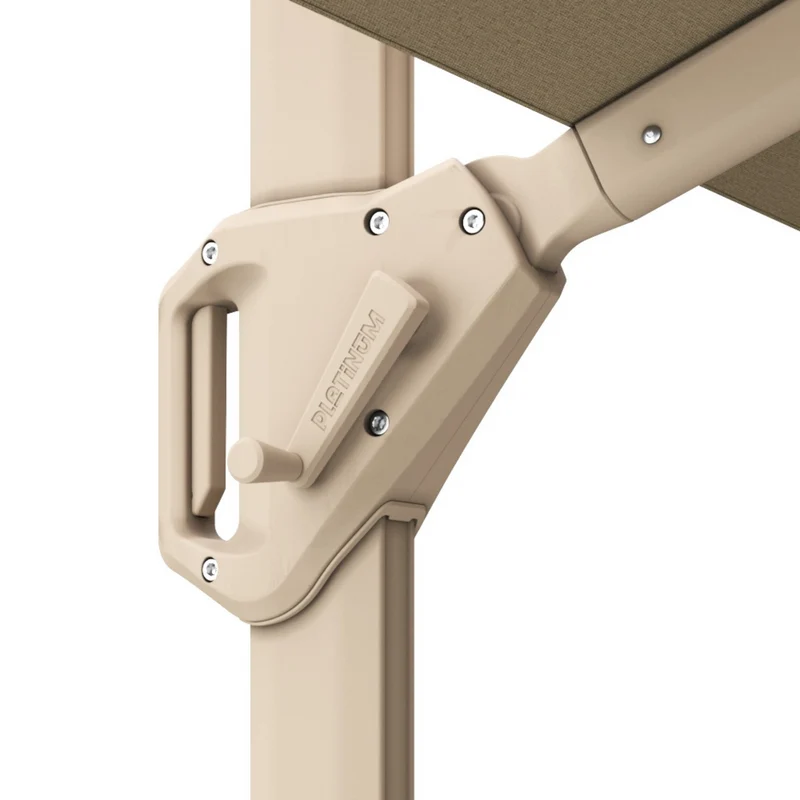 Platinum Sun & Shade zweefparasol Challenger T¹ Sandstone frame, 400x300 Champagne.