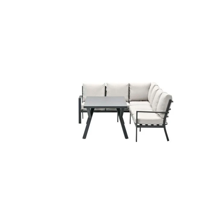Garden Impressions Sergio lounge-diningset 3-delig links carbon black desert sand
