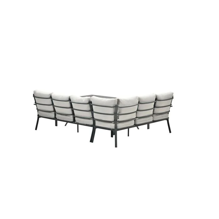 Garden Impressions Sergio lounge-diningset 3-delig links carbon black desert sand