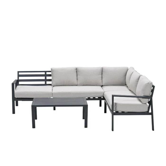 Garden Impressions Lexington loungeset 4-delig rechts carbon black desert sand