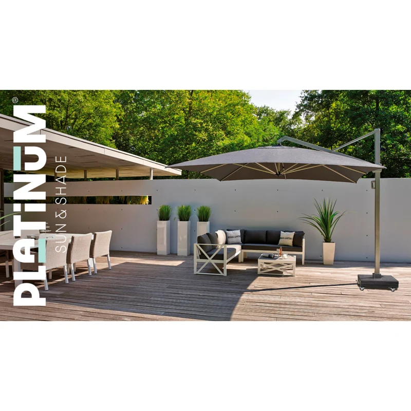 Platinum Sun & Shade zweefparasol Icon Premium 400x300 Havana.