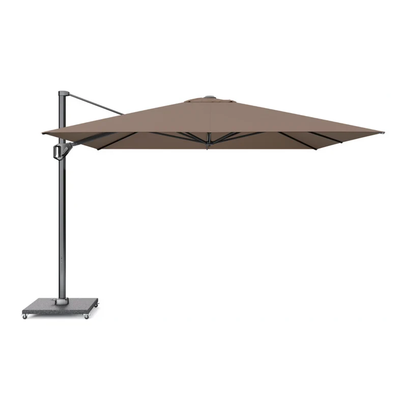 Platinum Sun & Shade zweefparasol Challenger T¹ Telescope premium 350x350 Havana.