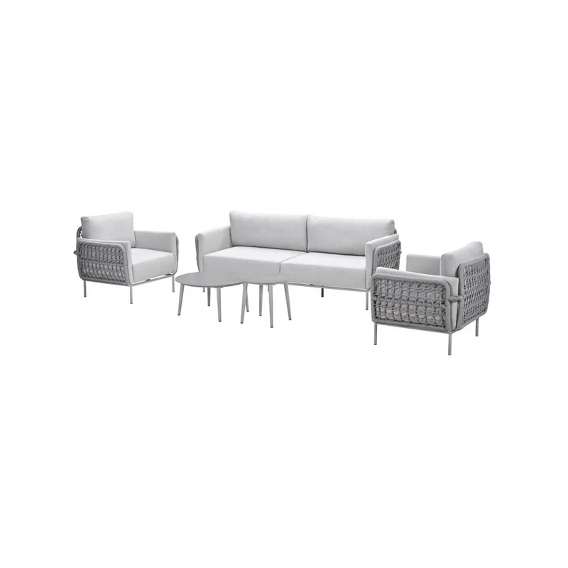Cavallo stoel-bank loungeset - 5-delig - taupe - sand - valley sand - Centostone Sicilian grey