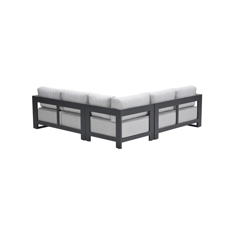 Levanto hoek loungeset - 3-delig - carbon black - valley sand