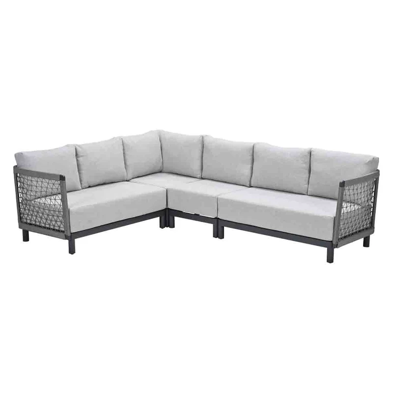 Ariano loungeset - 4-delig - carbon black - taupe - valley sand - Antraciet