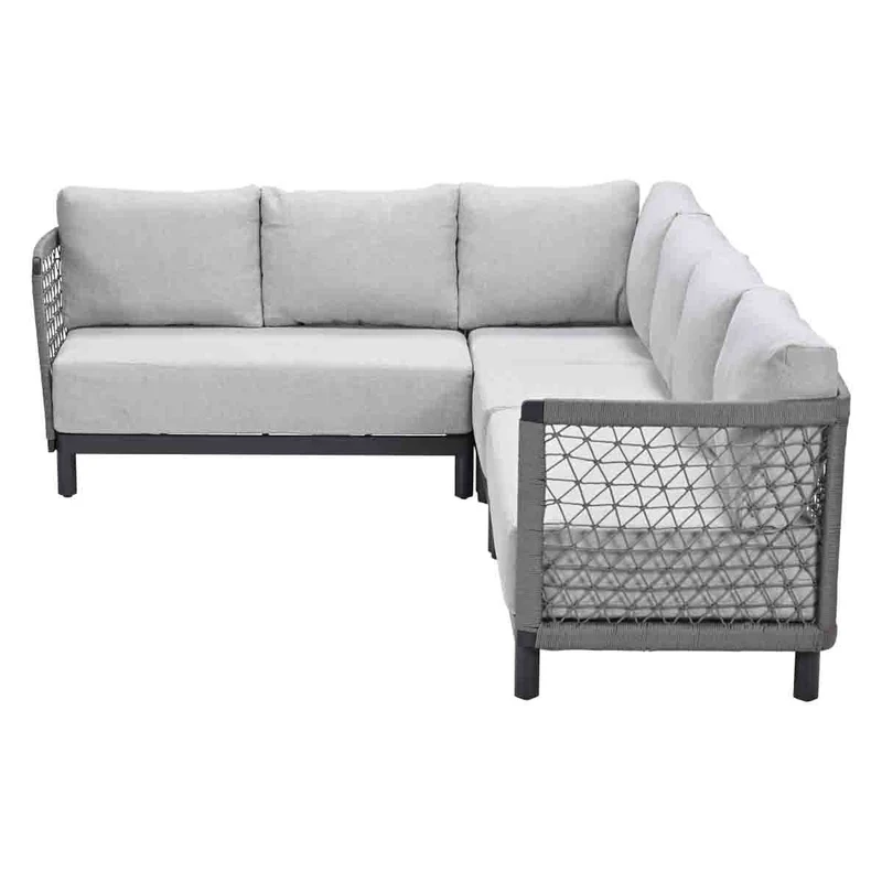 Ariano loungeset - 4-delig - carbon black - taupe - valley sand - Antraciet
