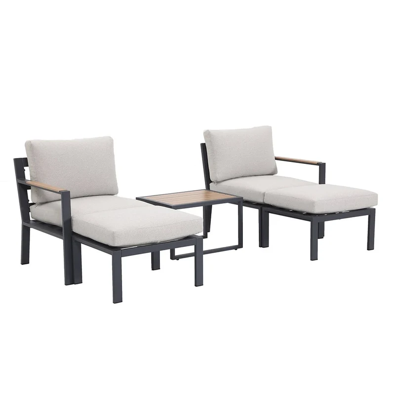 Cinto loungeset 5-delig - carbon black - Donker grijs