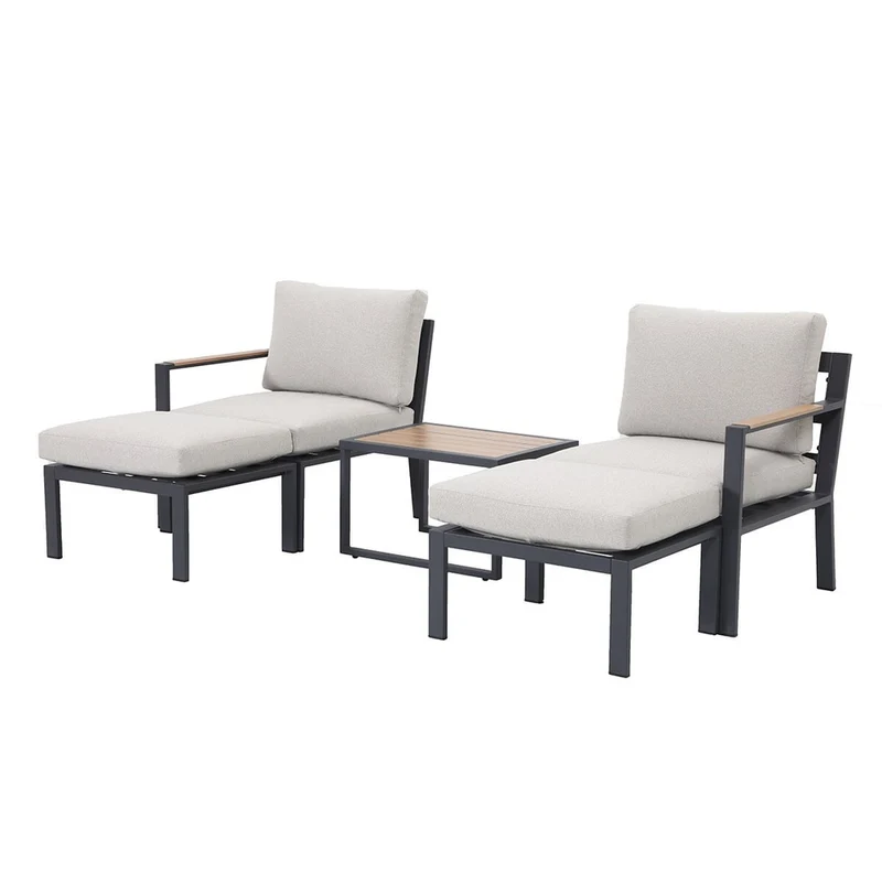 Cinto loungeset 5-delig - carbon black - Donker grijs