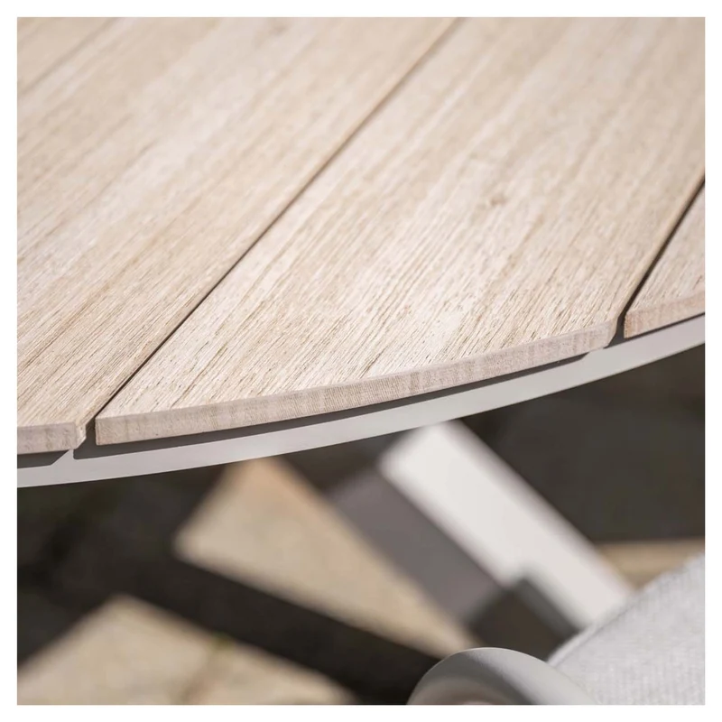 Edison tuintafel ovaal - 220x115 cm -taupe - light teak Vironwood