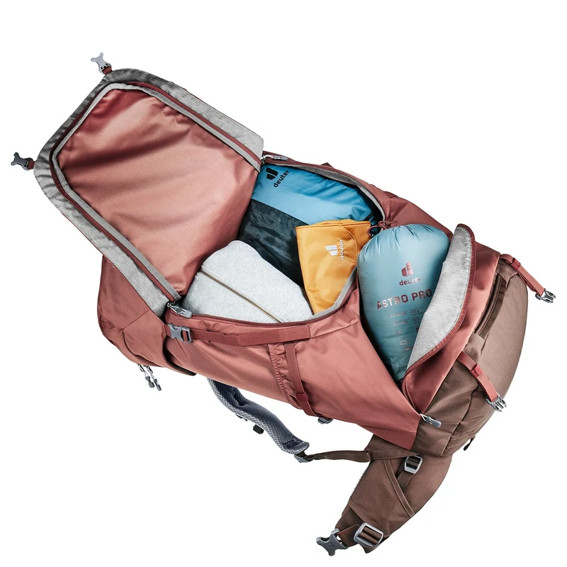 Deuter Voyager 60+10 SL - Mochila de viaje para mujer 13" 80 cm (caspia-raisin)