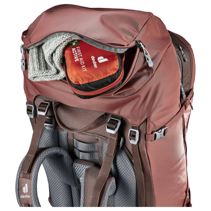 Deuter Voyager 60+10 SL - Mochila de viaje para mujer 13" 80 cm (caspia-raisin)