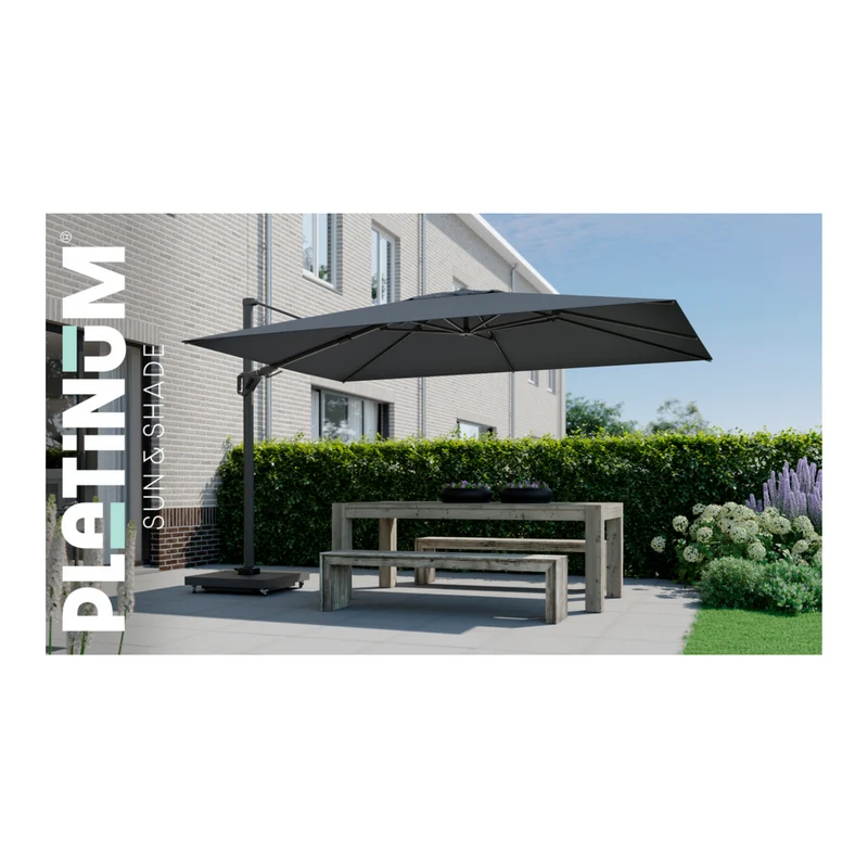 Platinum Sun & Shade zweefparasol Challenger T² premium 260x350 Manhattan.
