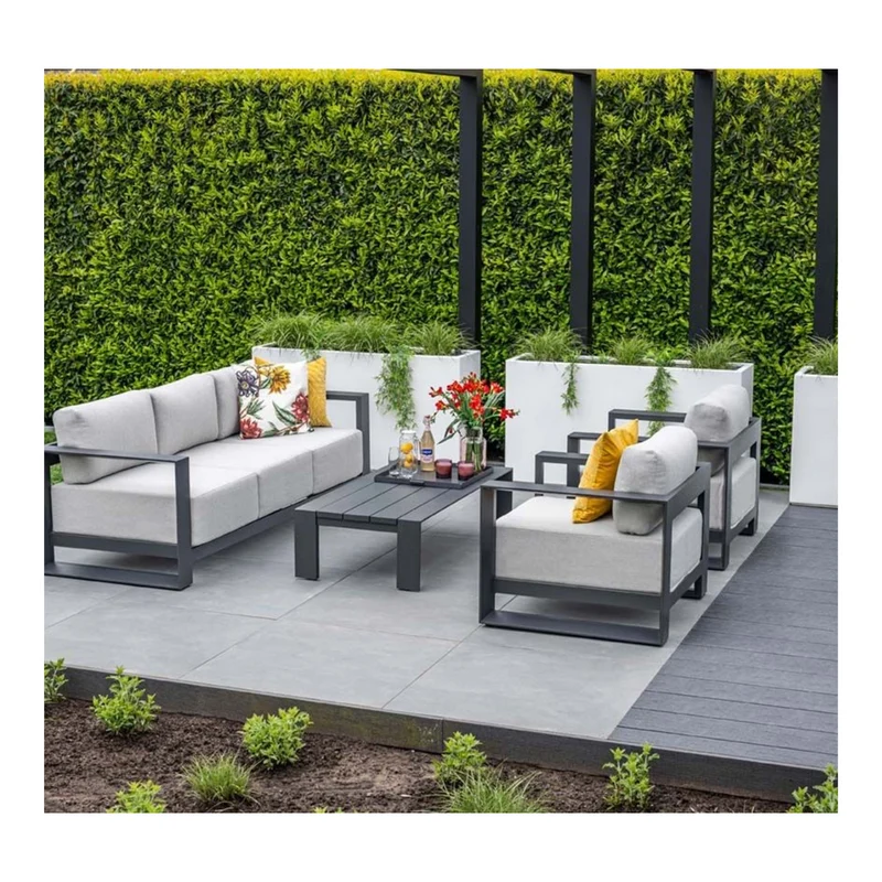 Levanto driezits loungebank - carbon black - valley sand