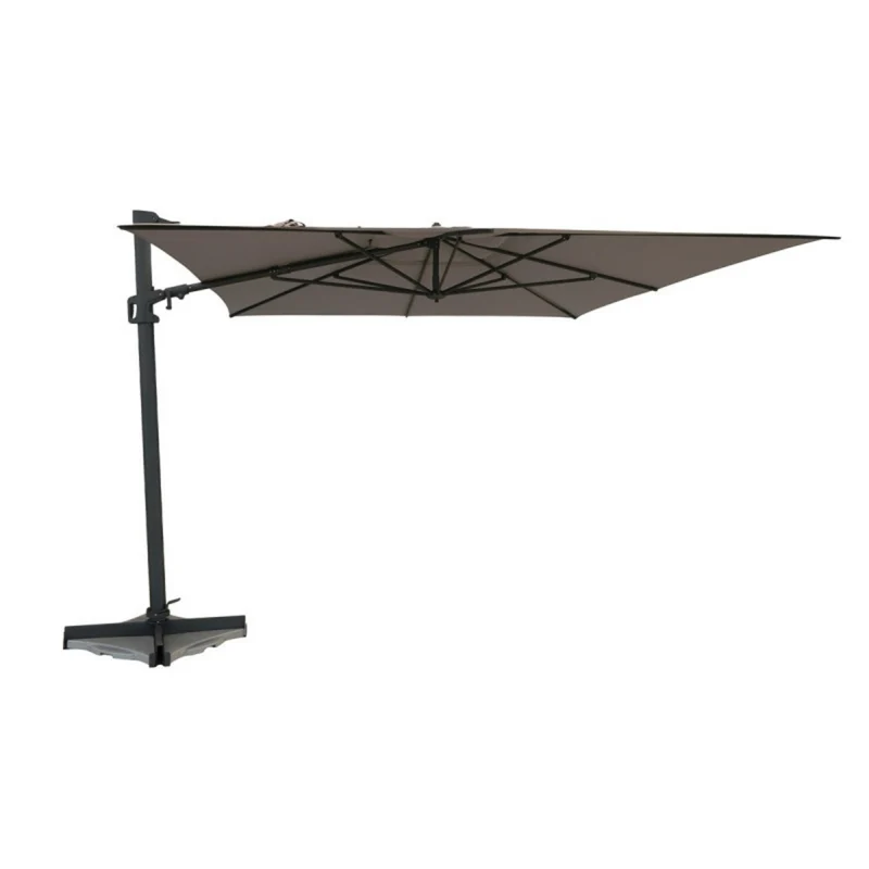 Madison zweefparasol Malta 300x400cm vierkant Taupe