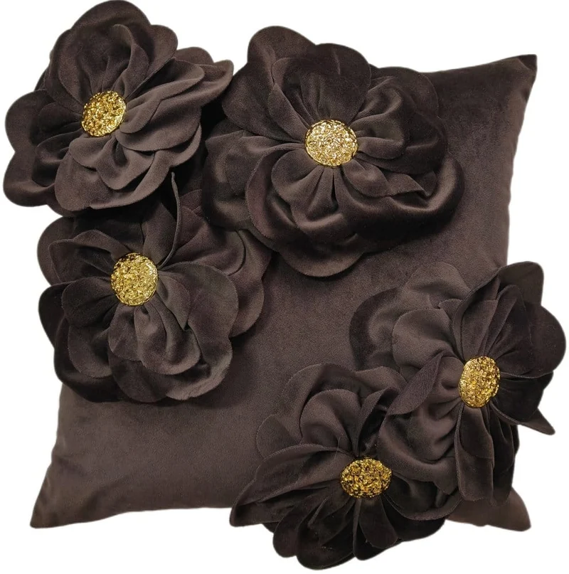 Paul Moneypenny Bloomingwonderful Choc Cushion