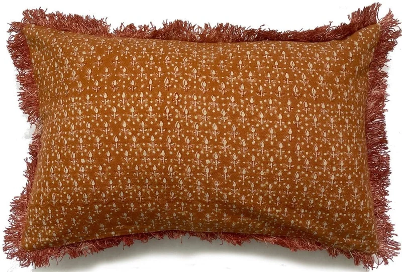 Malini Omari Rectangle Orange Cushion