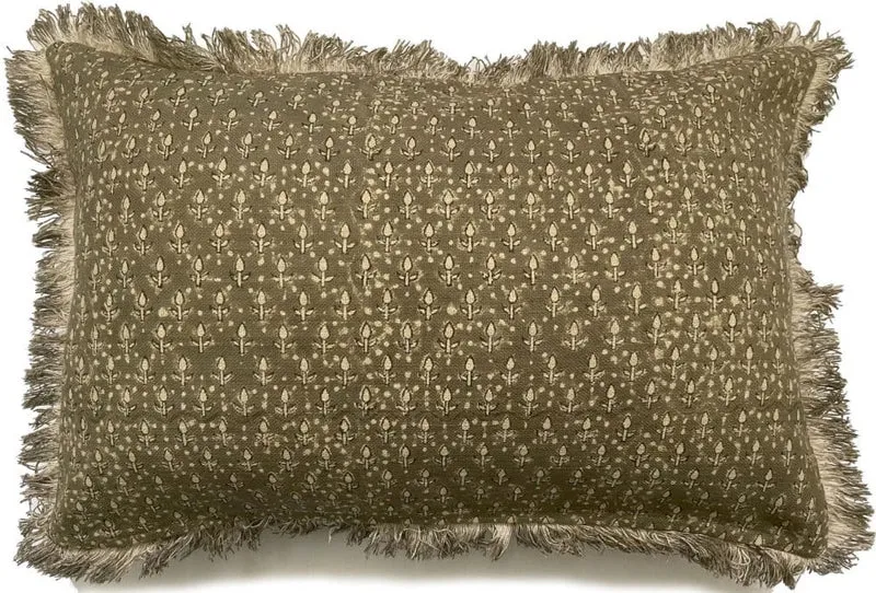 Malini Omari Rectangle Grey Cushion