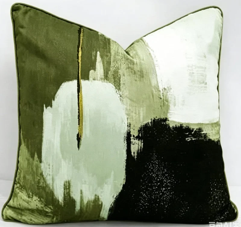 Malini Geneva Olive Cushion