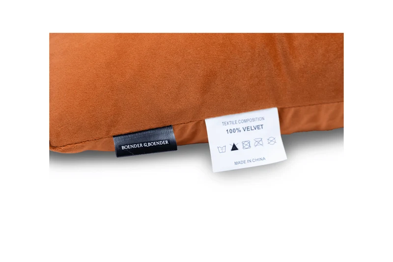 Sierkussens van 2 stuks - 45x45cm – velvet – Burnt oranje