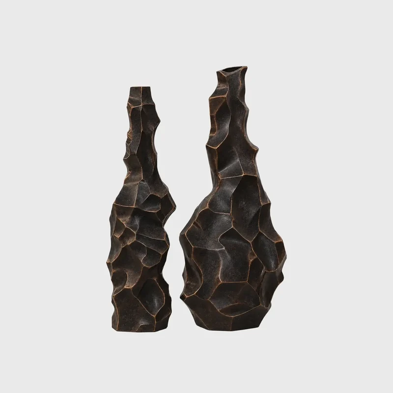 Abstract Antique Bronze Vases