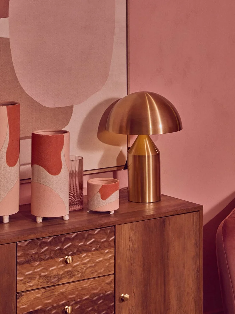 Tobor Gold Finish Table Lamp