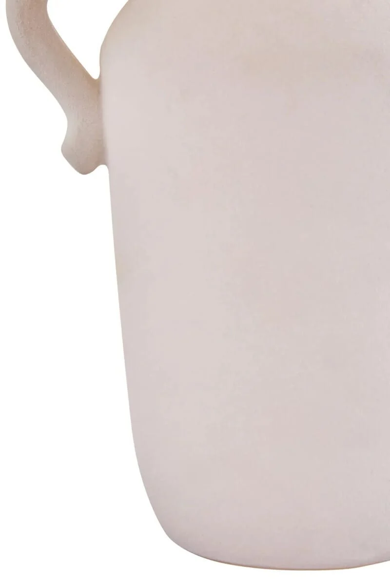 Sonata Large White Vase with Abstract Handles